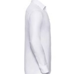 Gents Long Sleeve Tailored Fit Herringbone Shirt Long Sleeve Shirts Enduro
