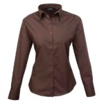 Ladies Premier Long Sleeve Poplin Shirt Long Sleeve Blouses Enduro
