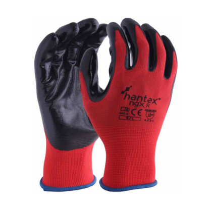 Red Nitrile Palm Coated Gloves Gloves Enduro