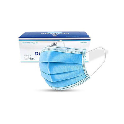 3 ply Type IIR Surgical Face Masks, Box of 50