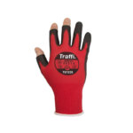CUT LEVEL A TraffiGloves X-Dura PU 3 (Exposed Fingertips) Gloves Enduro