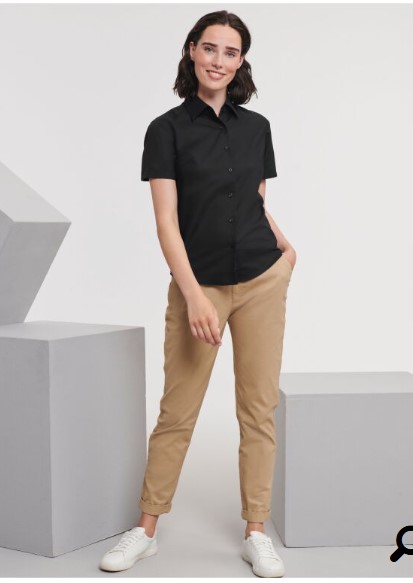 Ladies S/S Easy Care Oxford Shirt