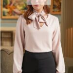 ANDRIA BOW BLOUSE L/S Shirts & Blouses Enduro