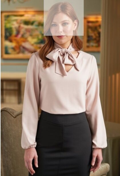 ANDRIA BOW BLOUSE L/S