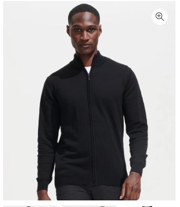 Full Zip Cotton Acrylic Cardigan