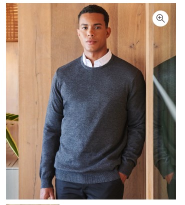 Gents Round Neck Fine Knit Jumper